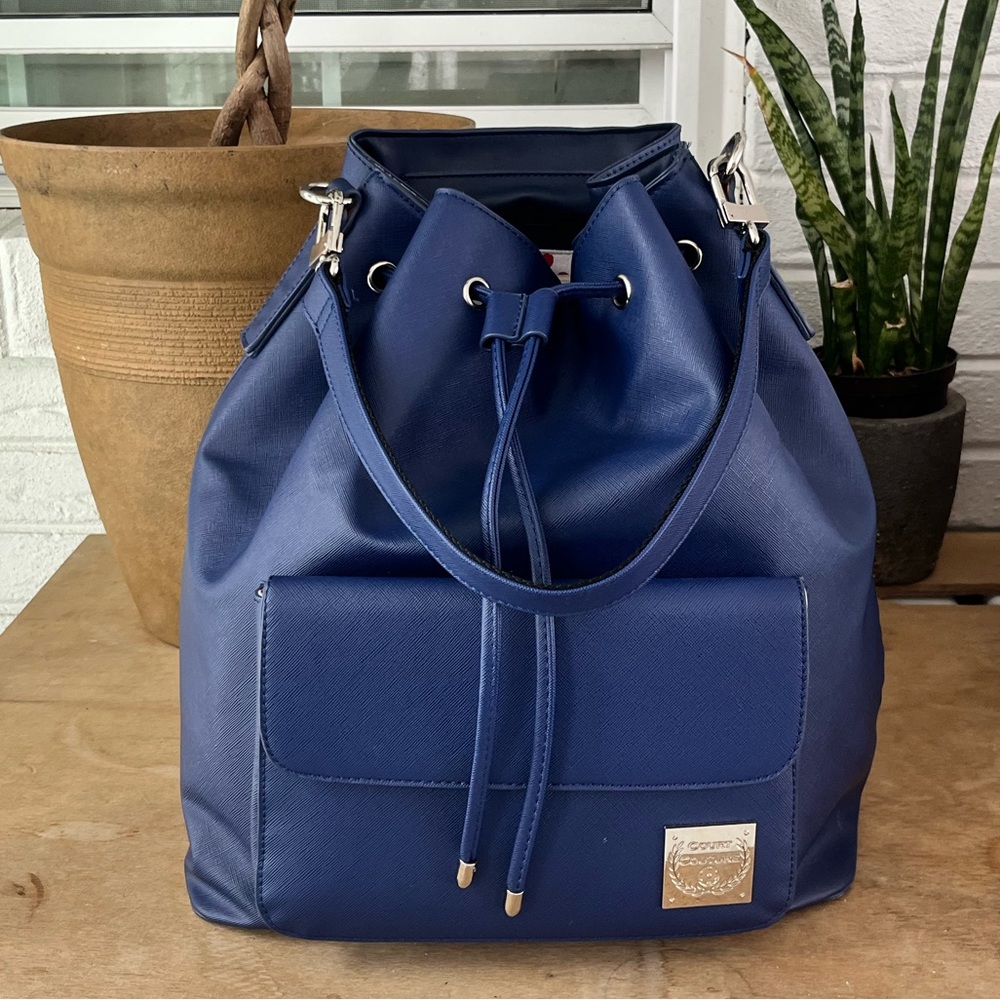 Court couture blue Pickleball bucket bag backpack